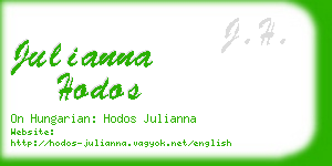 julianna hodos business card